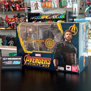 S.H. FIGUARTS - AVENGERS: INFINITY WAR CAP AMERICA & TAMASHII EFFECT EXPLOSION (OCCASIONE STOCK)