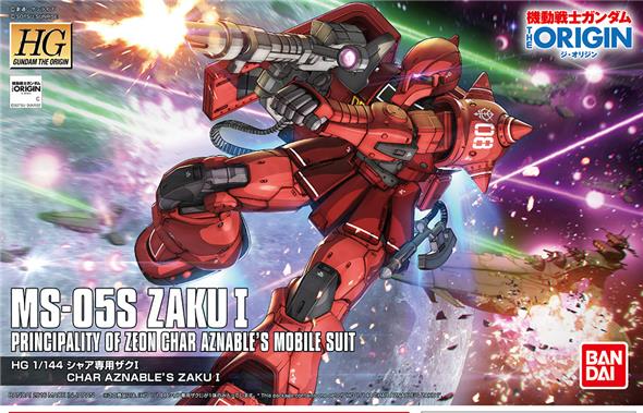 1/144 HG GUNDAM THE ORIGIN 013 - ZAKU I MS-05S CHAR