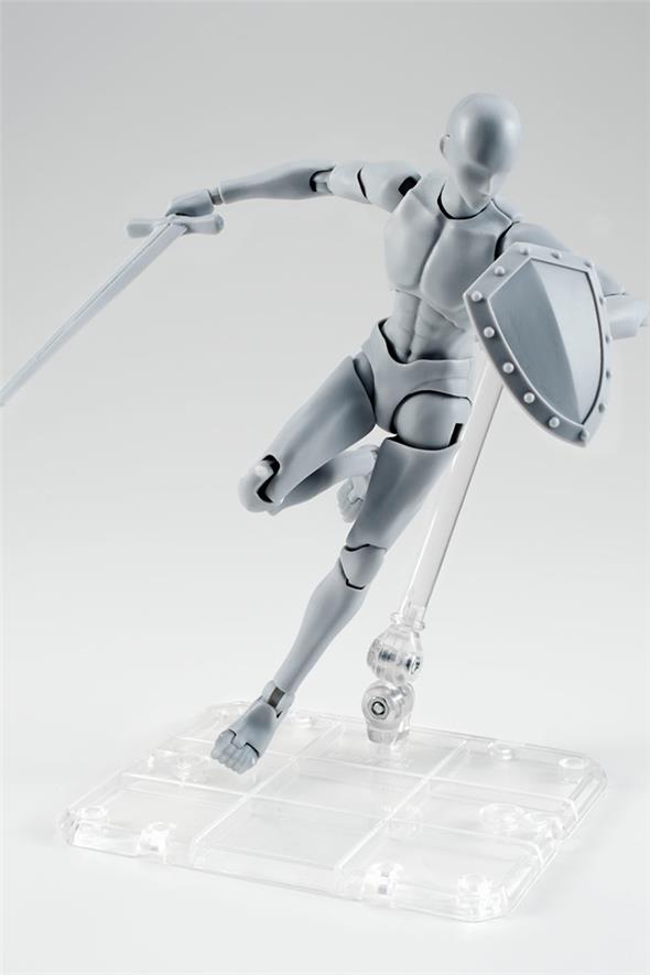 Bandai - Figurine S.H.Figuarts - Body Kun (male) DX Set Grey Color Version - 4549660040880 (Color: Multi-colored, Tamaño: 8") : Figuras De Acción