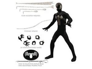 mezco-one12-collective-spider-man-black-ver-px-cloth