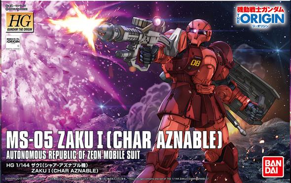 1/144 HG GUNDAM THE ORIGIN 015 - ZAKU I MS-05 CHAR