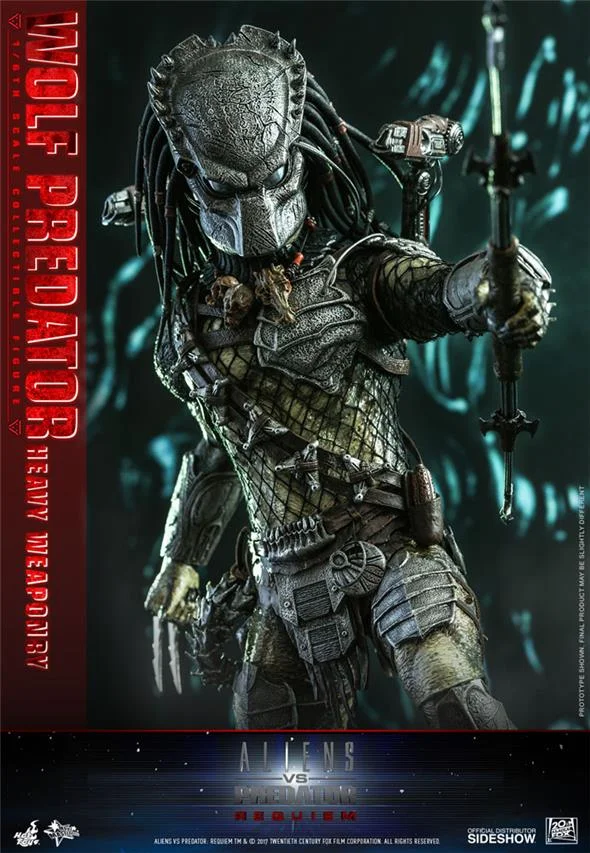 1/6 HOT TOYS - ALIENS VS PREDATOR REQUIEM: WOLF PREDATOR HEAVY WEAPONRY