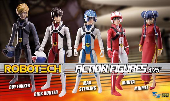 ROBOTECH POSEABLE ACTION FIGURES SET (5)