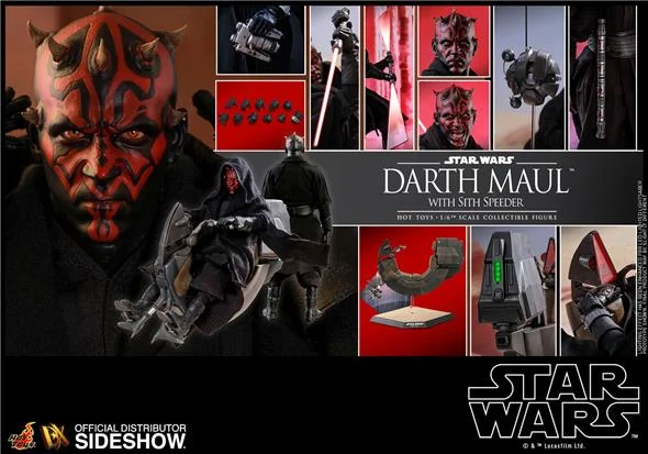 1/6 HOT TOYS - STAR WARS DARTH MAUL WITH SITH SPEEDER