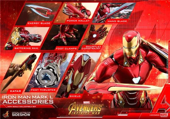 1/6 HOT TOYS - AVENGERS INFINITY WAR - IRON MAN ACCESSORIES SET