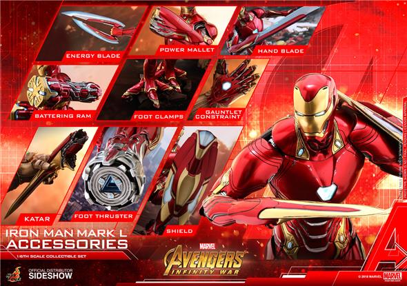 1/6 HOT TOYS - AVENGERS INFINITY WAR - IRON MAN ACCESSORIES SET