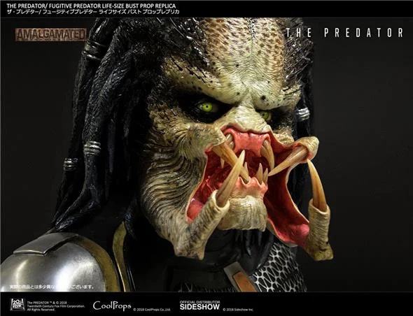 THE PREDATOR: FUGITIVE PREDATOR PROP REPLICA - LIFE SIZED BUST