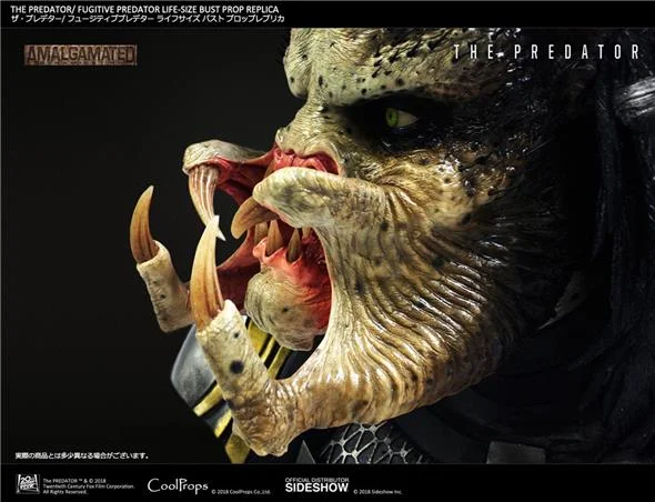 THE PREDATOR: FUGITIVE PREDATOR PROP REPLICA - LIFE SIZED BUST