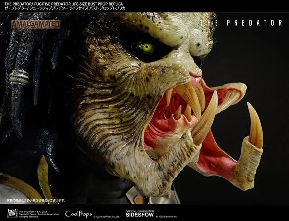 THE PREDATOR: FUGITIVE PREDATOR PROP REPLICA - LIFE SIZED BUST