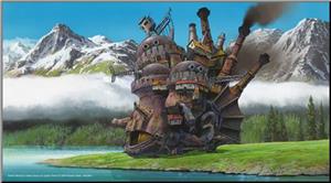 HOWL'S MOVING CASTLE WOOD PANEL
