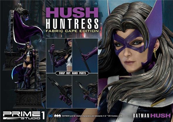 BATMAN HUSH HUNTRESS FABRIC CAPE STATUE