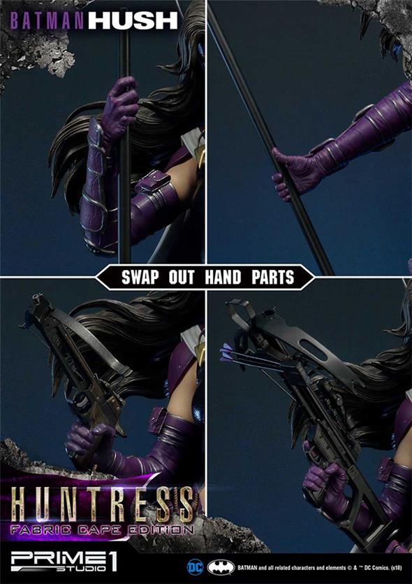 BATMAN HUSH HUNTRESS FABRIC CAPE STATUE