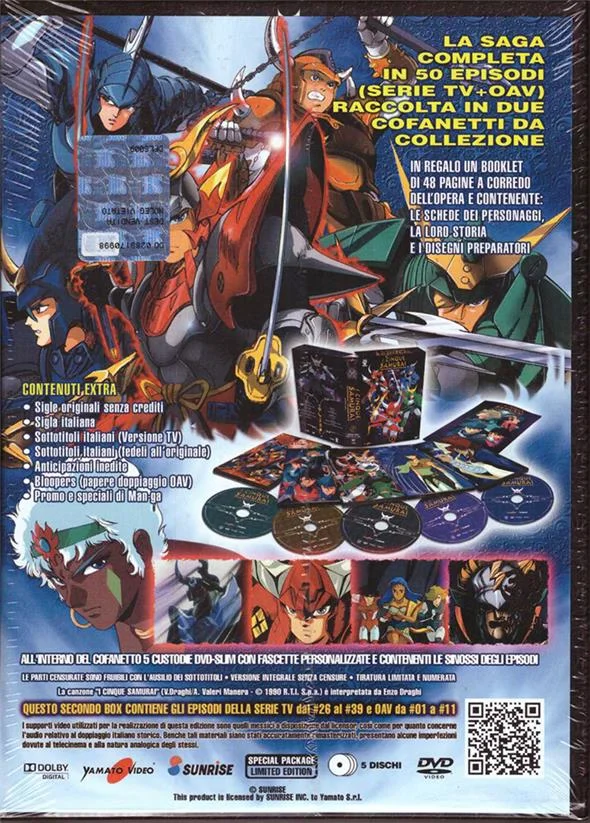 DVD - I CINQUE SAMURAI BOX 1 E 2 IN COMBO SERIE COMPLETA