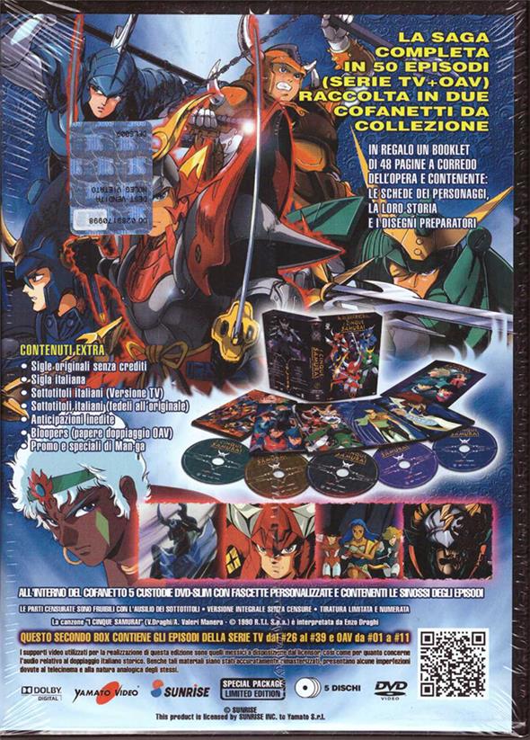 DVD - I CINQUE SAMURAI BOX 1 E 2 IN COMBO SERIE COMPLETA