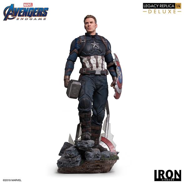 1/4 IRON STUDIOS - AVENGERS ENDGAME CAPT AMERICA DLX STATUE