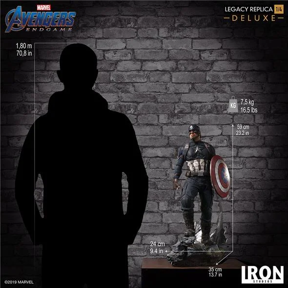 1/4 IRON STUDIOS - AVENGERS ENDGAME CAPT AMERICA DLX STATUE