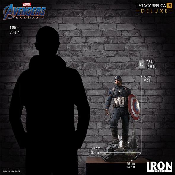 1/4 IRON STUDIOS - AVENGERS ENDGAME CAPT AMERICA DLX STATUE