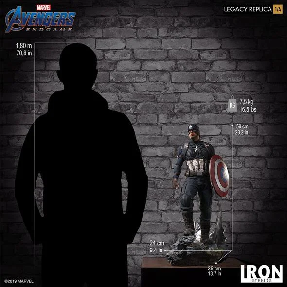 1/4 IRON STUDIOS - AVENGERS ENDGAME CAPT AMERICA STATUE