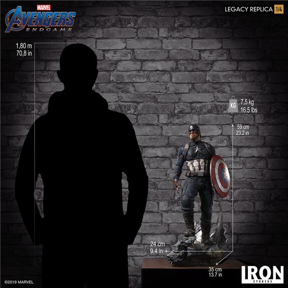 1/4 IRON STUDIOS - AVENGERS ENDGAME CAPT AMERICA STATUE