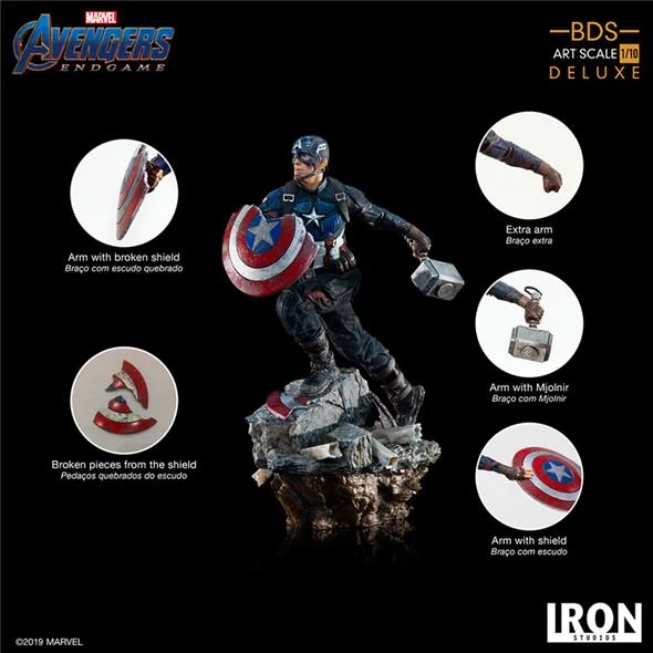1/10 IRON STUDIOS - AVENGERS ENDGAME CAPTAIN AMERICA STATUE