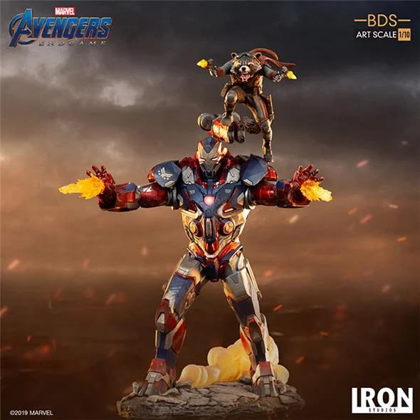 1/10 IRON STUDIOS - AVENGERS ENDGAME IRON PATRIOT & ROCKET STATUE