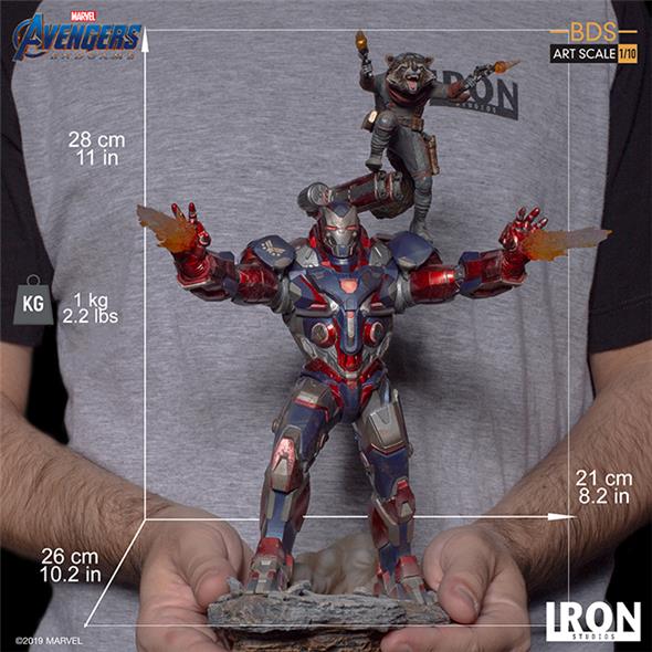 1/10 IRON STUDIOS - AVENGERS ENDGAME IRON PATRIOT & ROCKET STATUE