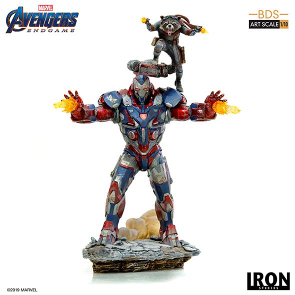 1/10 IRON STUDIOS - AVENGERS ENDGAME IRON PATRIOT & ROCKET STATUE