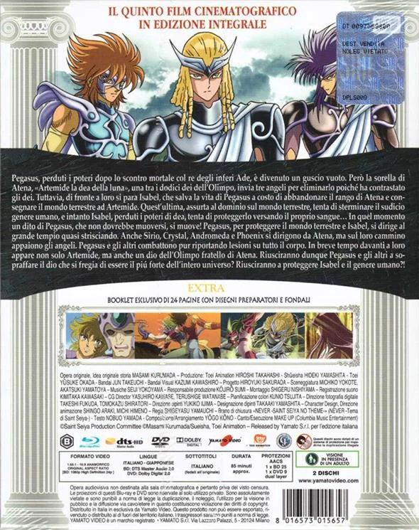 DVD + BLU-RAY - SAINT SEIYA CAVALIERI DELLO ZODIACO QUINTO FILM: LE PORTE DEL PARADISO