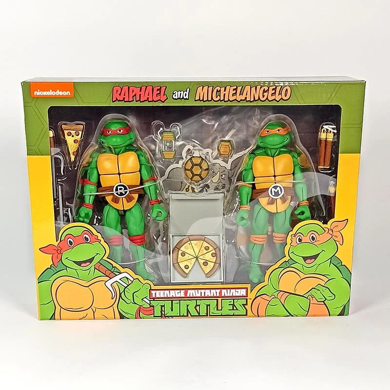 NECA - TMNT CARTOON S2 MICHELANGELO&RAPHAEL 2PK