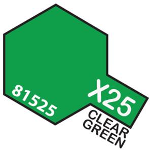 TAMIYA 81525 MINI 10ML X-25 CLEAR GREEN