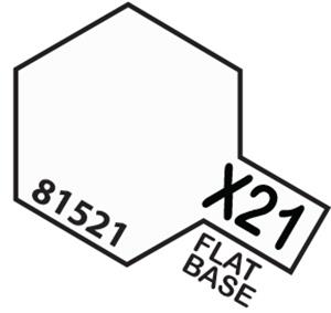 TAMIYA 81521 MINI 10ML X-21 FLAT BASE