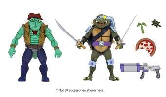 NECA - TMNT CARTOON S.3 LEATHER HEAD&SLASH 2PK