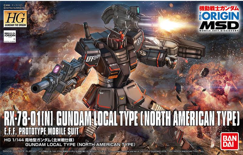 1/144 HG GUNDAM THE ORIGIN 017 GUNDAM LOCAL TYPE NORTH AMERICA