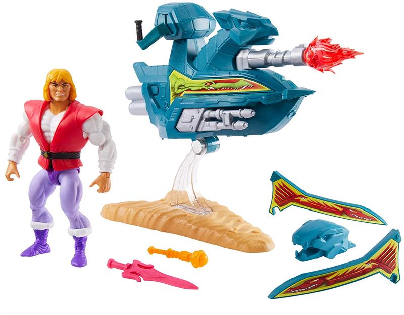 MASTERS OF THE UNIVERSE ORIGINS PRINCE ADAM WITH SKY SLED
