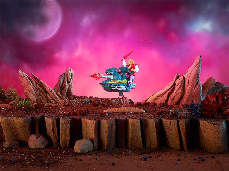 MASTERS OF THE UNIVERSE ORIGINS PRINCE ADAM WITH SKY SLED