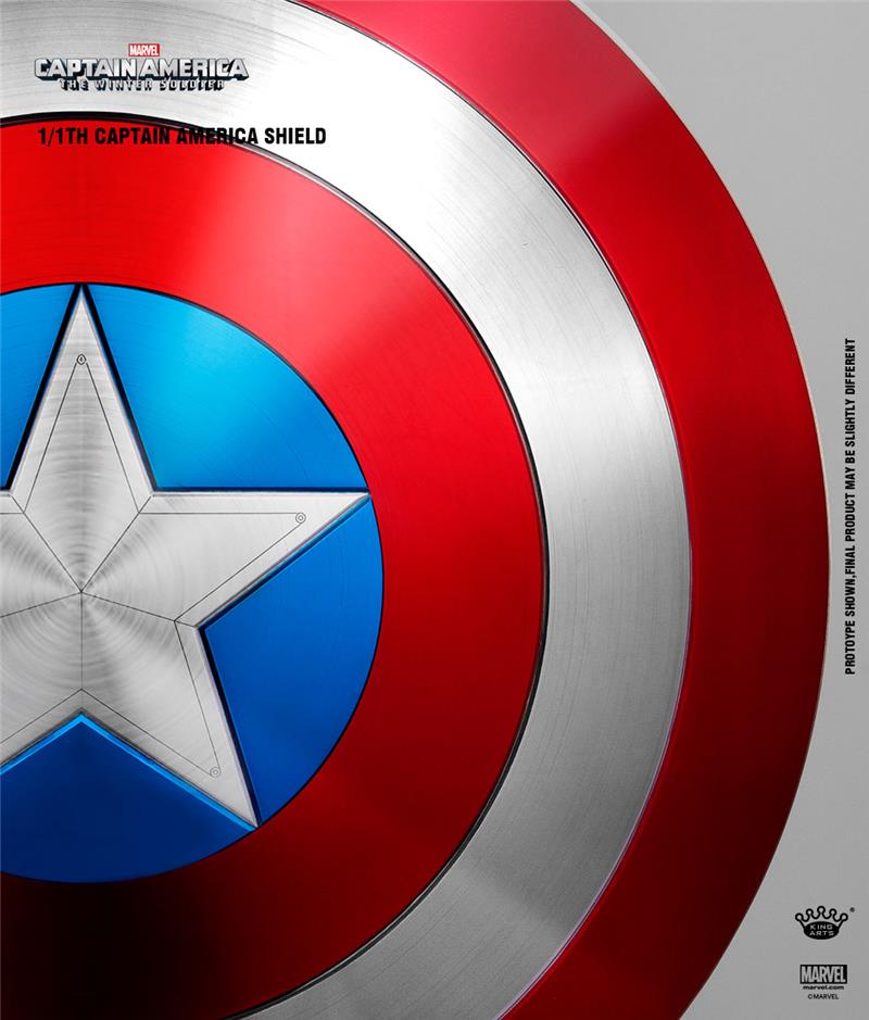 1/1 CAPTAIN AMERICA SHIELD CLASSIC RED WALL FIXED STYLE