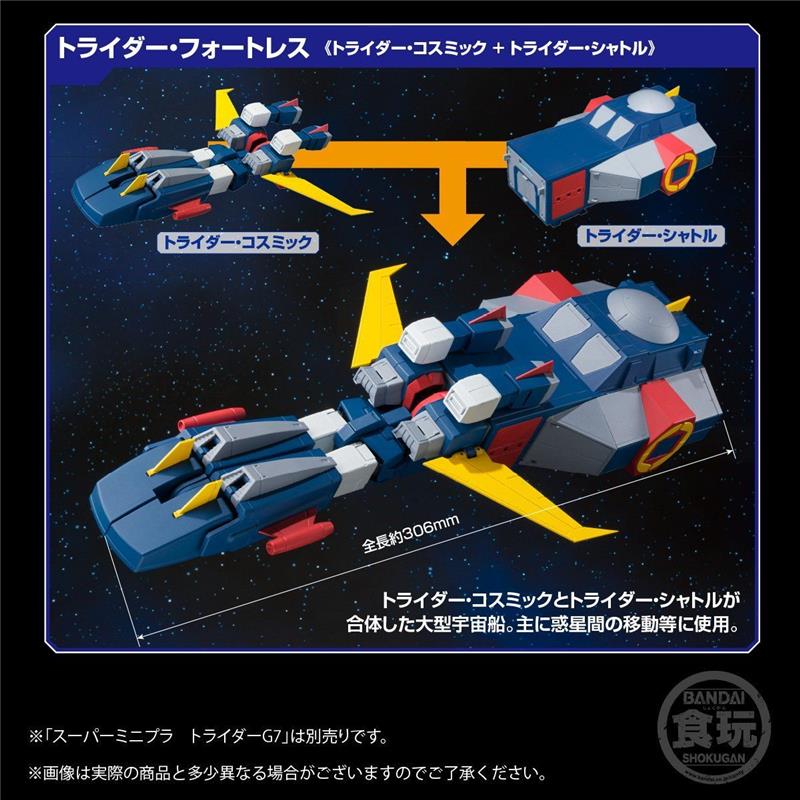 SUPER MINI-PLA TRYDER G7 CON SHUTTLE PARTS BANDAI PREMIUM