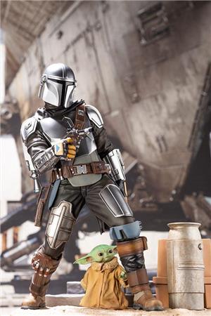 kotobukiya-1-7-star-wars-the-mandalorian-mandalorian-and-the-child-artfx-statue