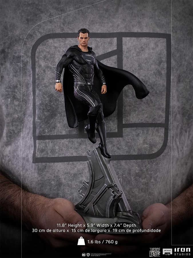1/10 IRON STUDIOS - JUSTICE LEAGUE SNYDER SUPERMAN BLACK STATUE