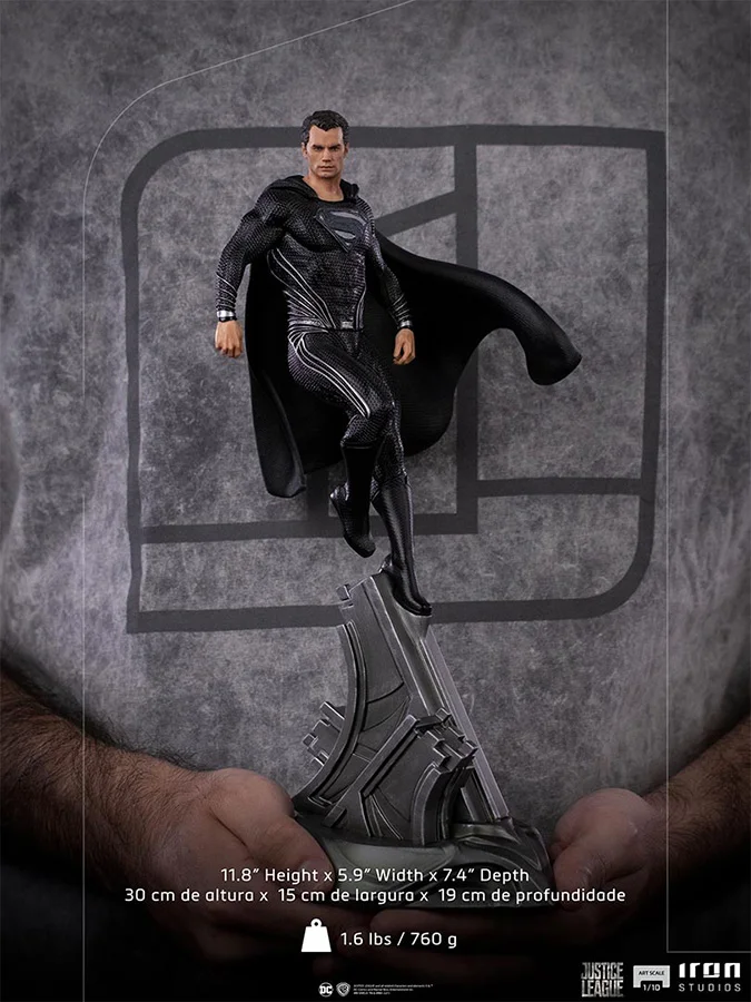 1/10 IRON STUDIOS - JUSTICE LEAGUE SNYDER SUPERMAN BLACK STATUE
