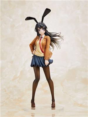 taito-rascal-does-not-dream-of-bunny-girl-senpai-mai-sakurajima-mai-uniform-bunny-statue