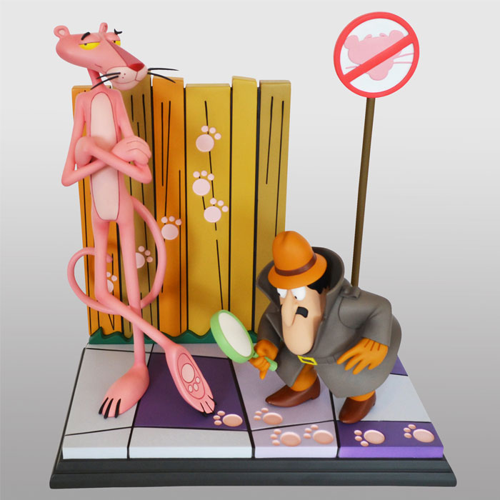 PINK PANTHER AND THE INSPECTOR STATUE