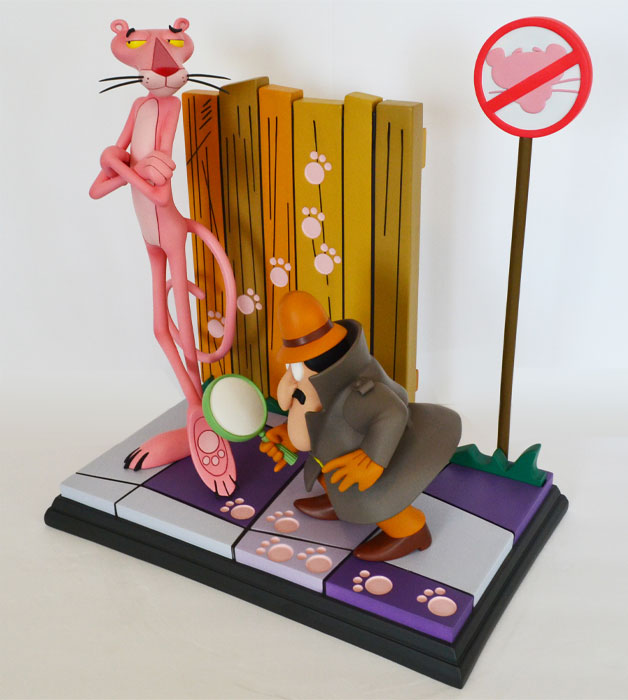 PINK PANTHER AND THE INSPECTOR STATUE