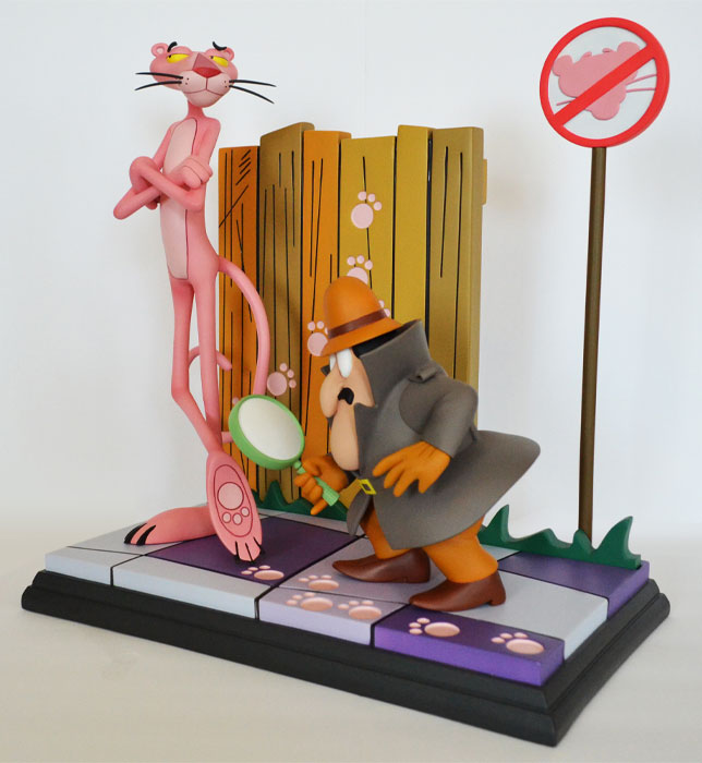 PINK PANTHER AND THE INSPECTOR STATUE