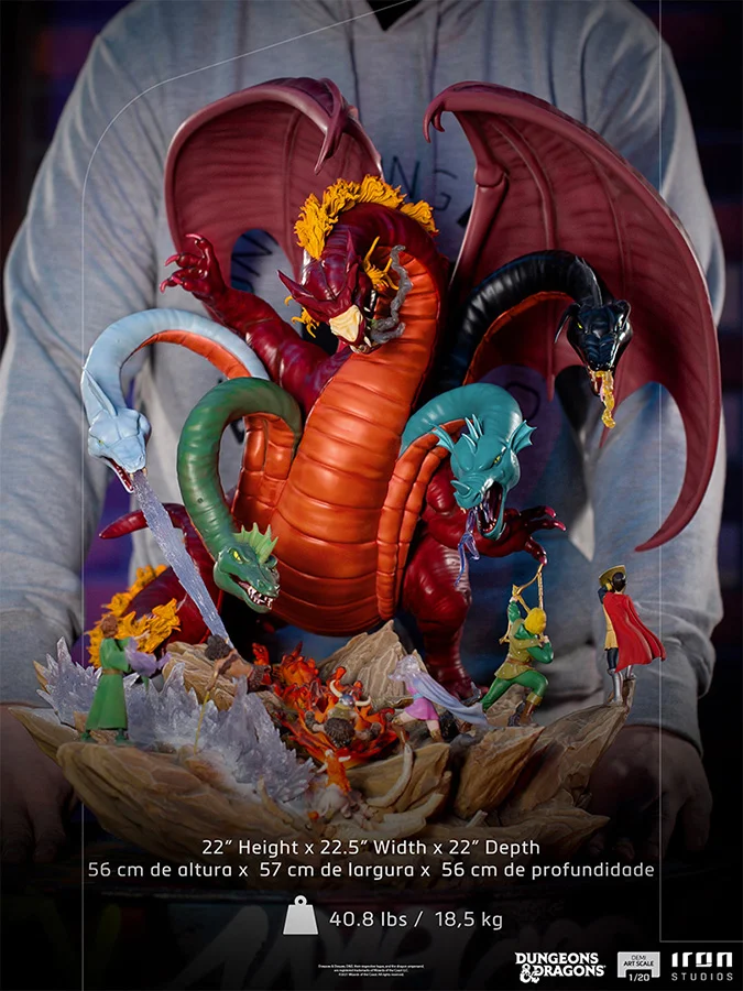 1/20 IRON STUDIOS - DUNGEONS AND DRAGONS TIAMAT BATTLE STATUE