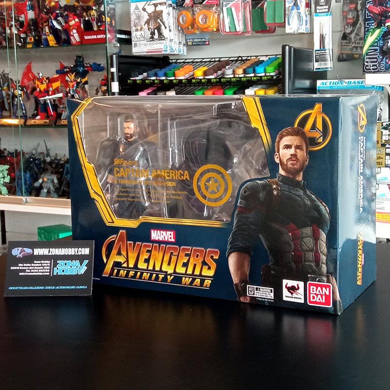 S.H. FIGUARTS - AVENGERS: INFINITY WAR CAP AMERICA & TAMASHII EFFECT EXPLOSION (OCCASIONE STOCK)