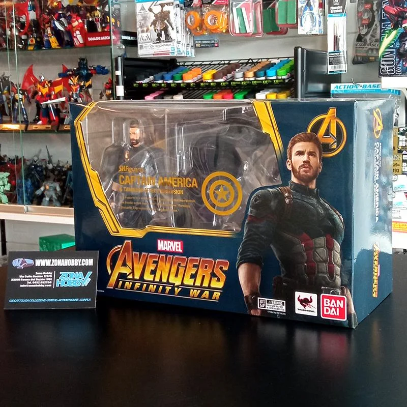 S.H. FIGUARTS - AVENGERS: INFINITY WAR CAP AMERICA & TAMASHII EFFECT EXPLOSION (OCCASIONE STOCK)