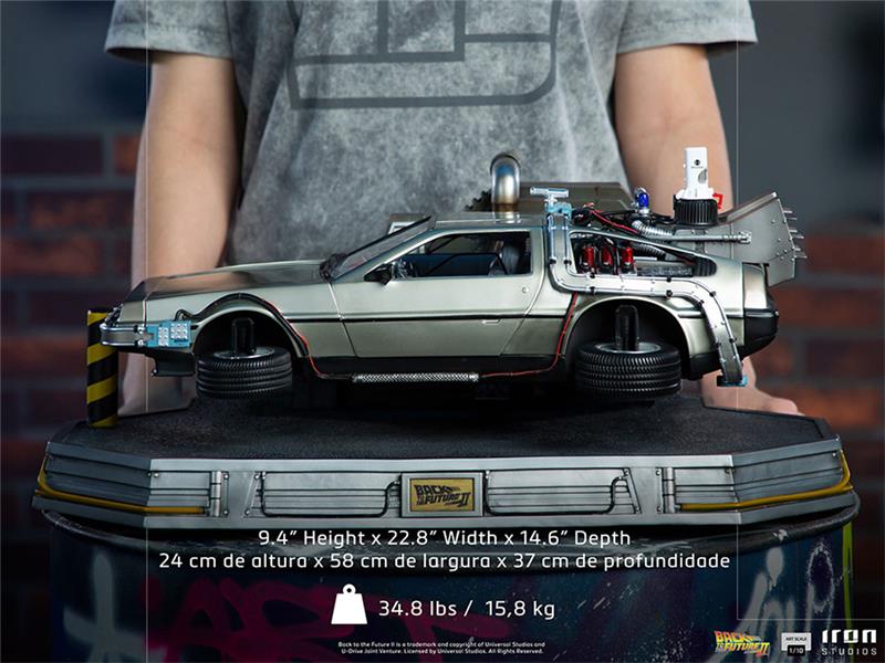 1/10 IRON STUDIOS - BTTF 2 DELOREAN REGULAR ART STATUE