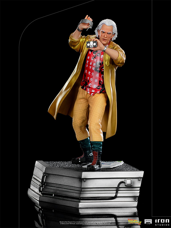 1/10 IRON STUDIOS - BTTF 2 DOC BROWN IN ALLEY ART STATUE