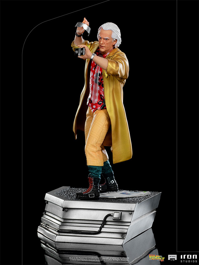 1/10 IRON STUDIOS - BTTF 2 DOC BROWN IN ALLEY ART STATUE